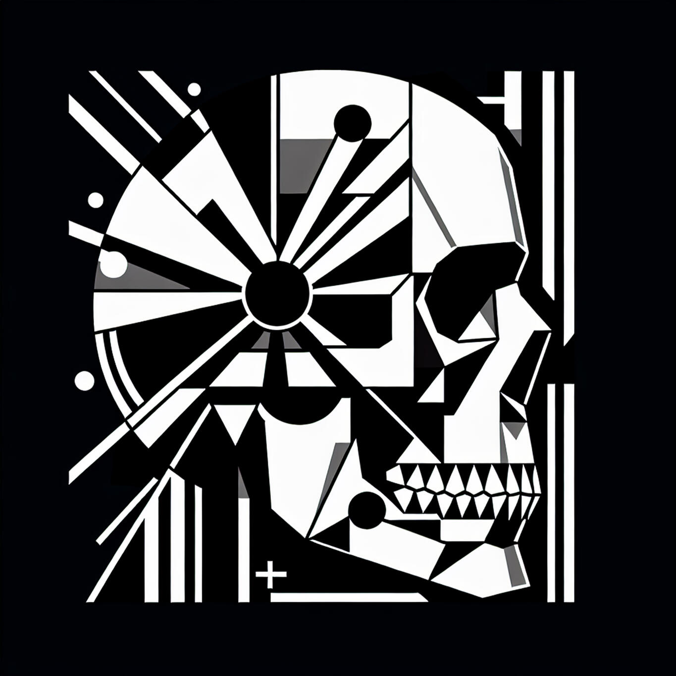 Avant-Garde - Mondrian. Generic Prompt. Black & White